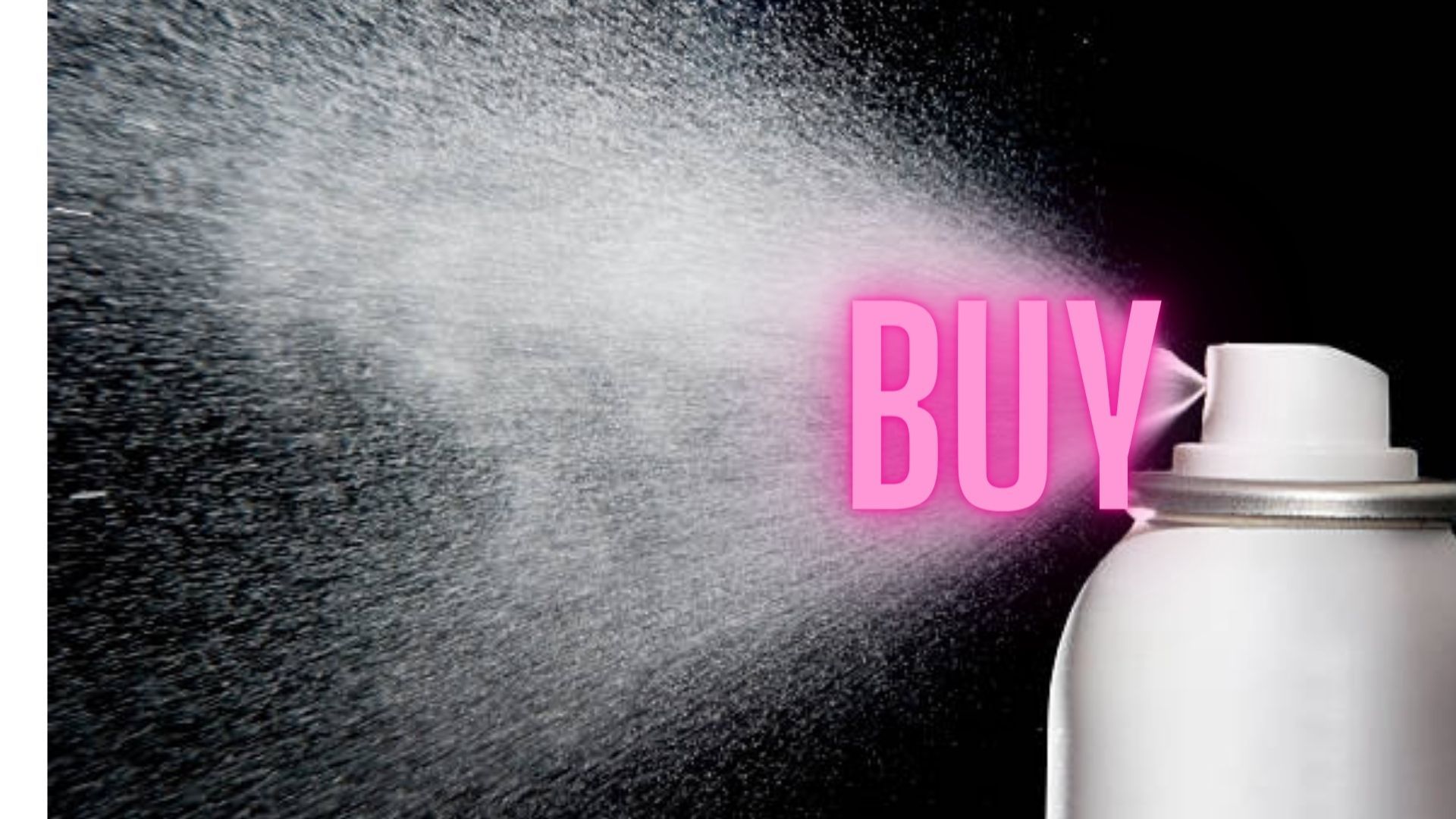 A spray can with pink text

Description automatically generated