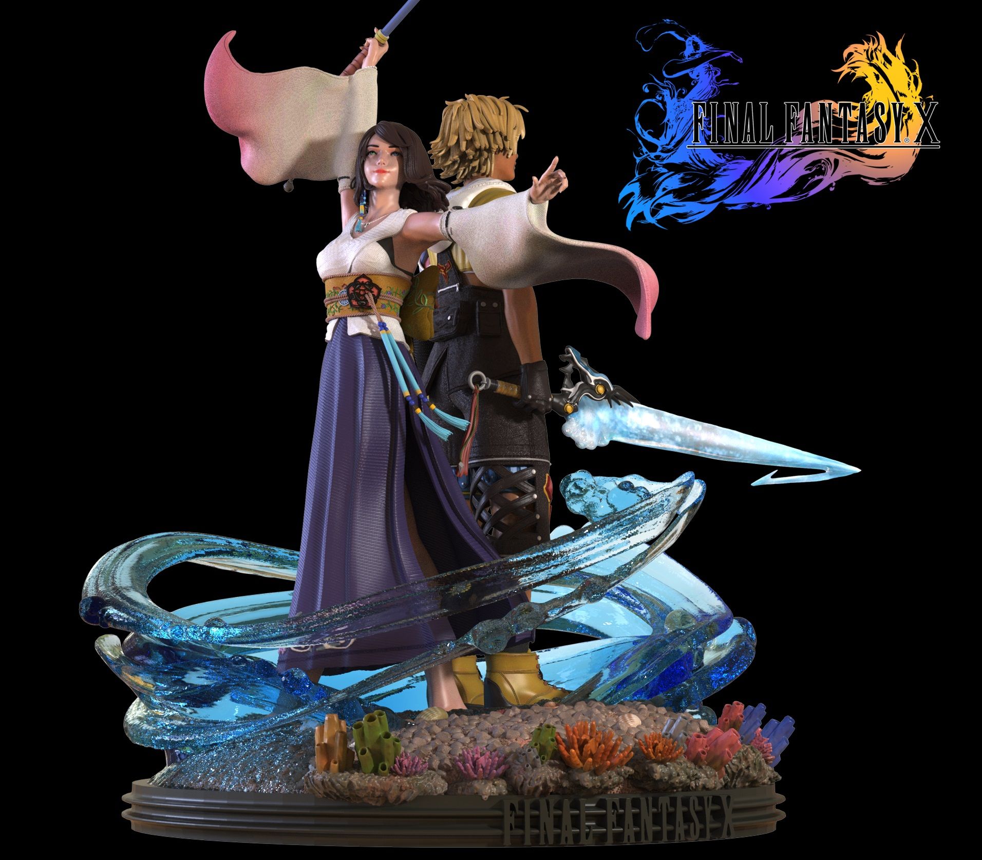A statue of a couple of people

Description automatically generated