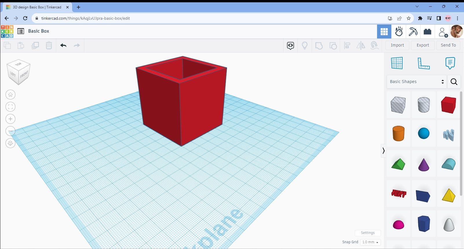 A computer screen shot of a red cube

Description automatically generated