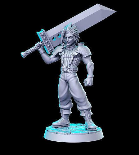 A statue of a person holding a sword

Description automatically generated
