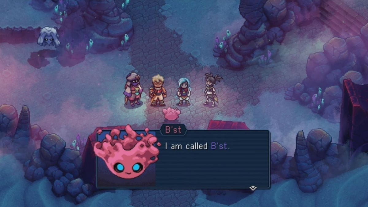 B'st the Living Glass Golem joins the party at Lost One's Hamlet — Sea of Stars