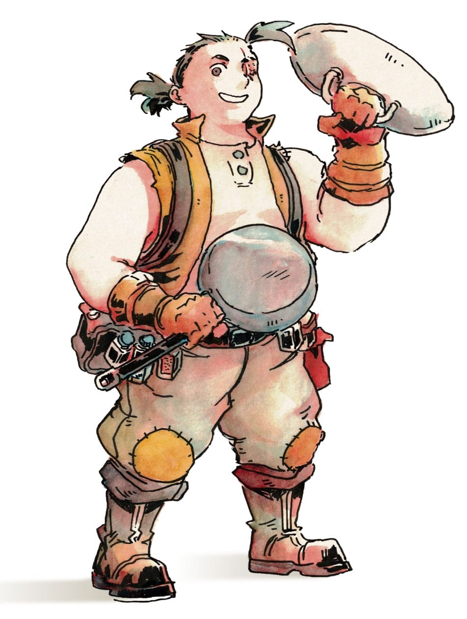 Garl, the Warrior Cook of Sea of Stars — official character art by Bryce Kho