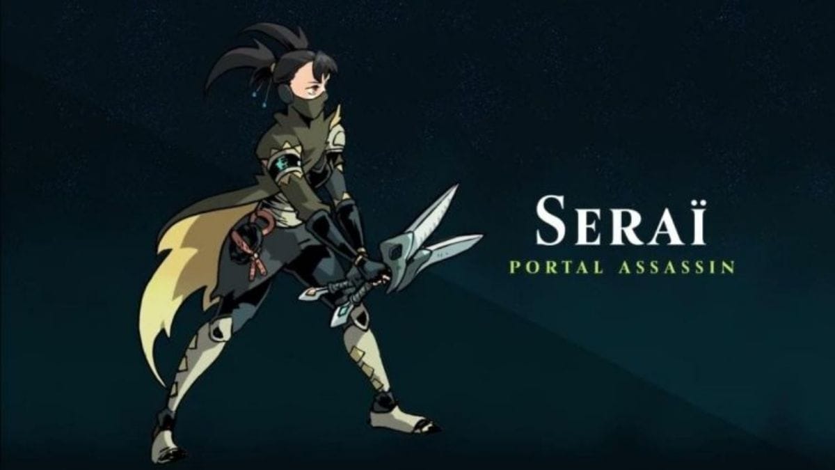 Seraï the Portal Assassin — Sea of Stars character introduction card
