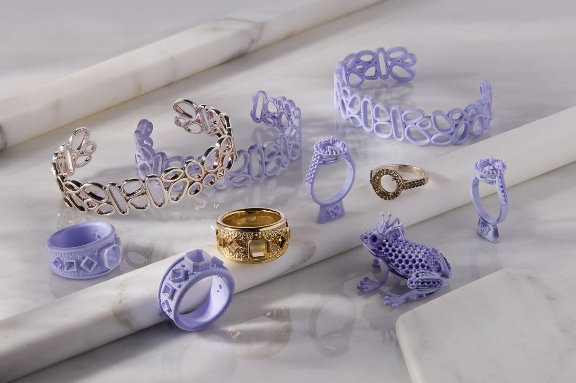 Castable resin jewelry print ready for lost-wax metal casting