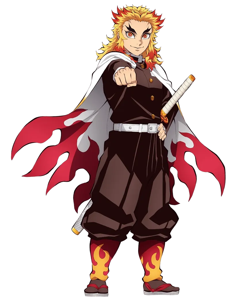 Flame Hashira Rengoku in Demon Slayer Mugen Train movie