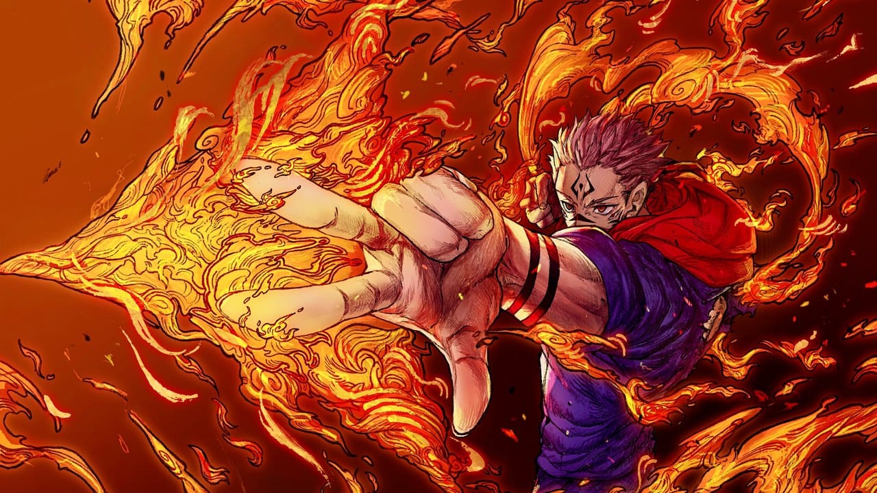 Sukuna wreathed in cursed energy in Jujutsu Kaisen