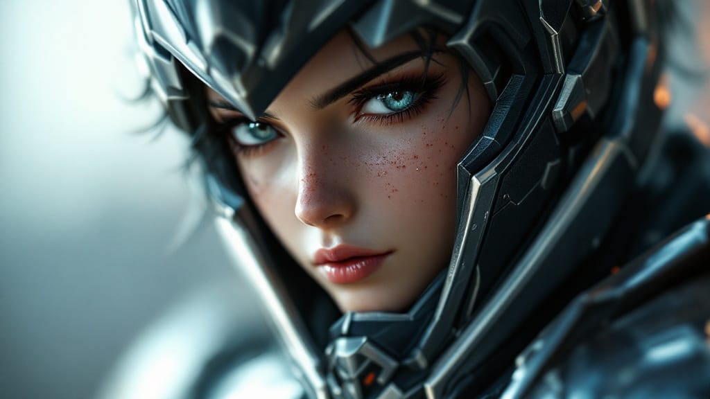 Macro close-up of a highly detailed resin-printed anime figurine