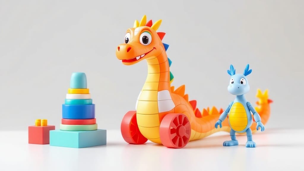 3D-printed toys from simple to detailed, by age group