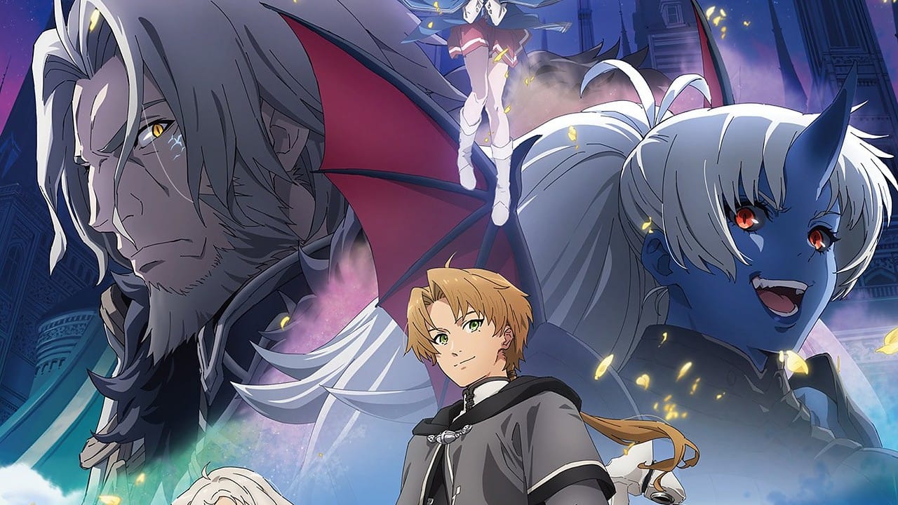 Rudeus Greyrat and the cast of Mushoku Tensei: Jobless Reincarnation Season 3 in the official key visual