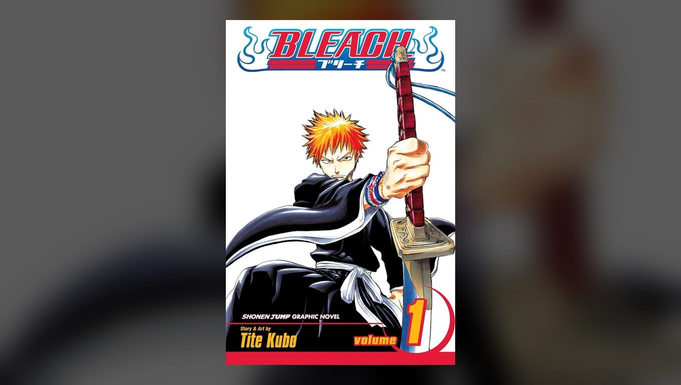 Bleach Volume 1 manga cover by Tite Kubo, showing Ichigo Kurosaki with his sword