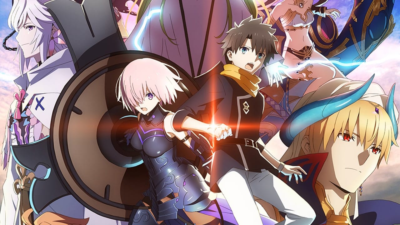 Fate/Grand Order anime key art with Mash Kyrielight and Ritsuka Fujimaru