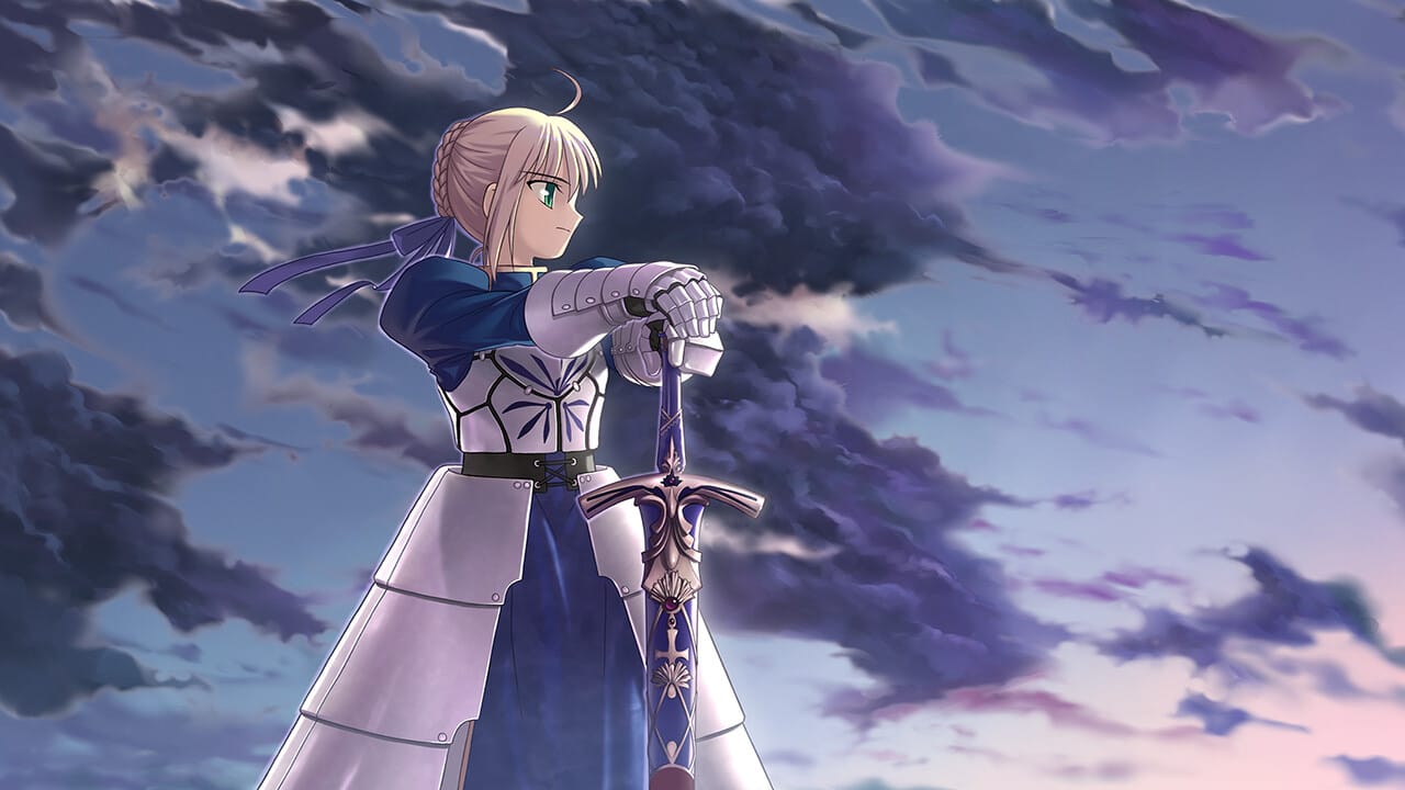Saber artwork from the Fate/stay night visual novel