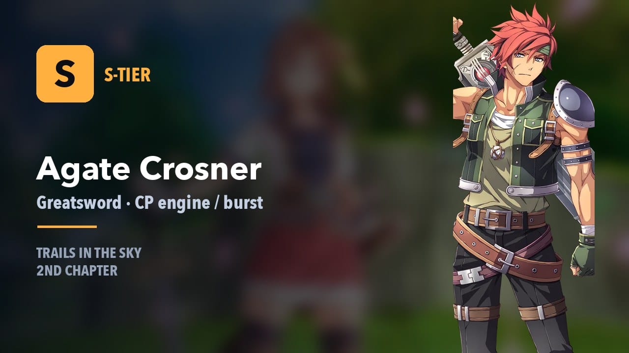 Agate Crosner S-tier — greatsword, CP engine and burst damage in Trails in the Sky 2nd Chapter