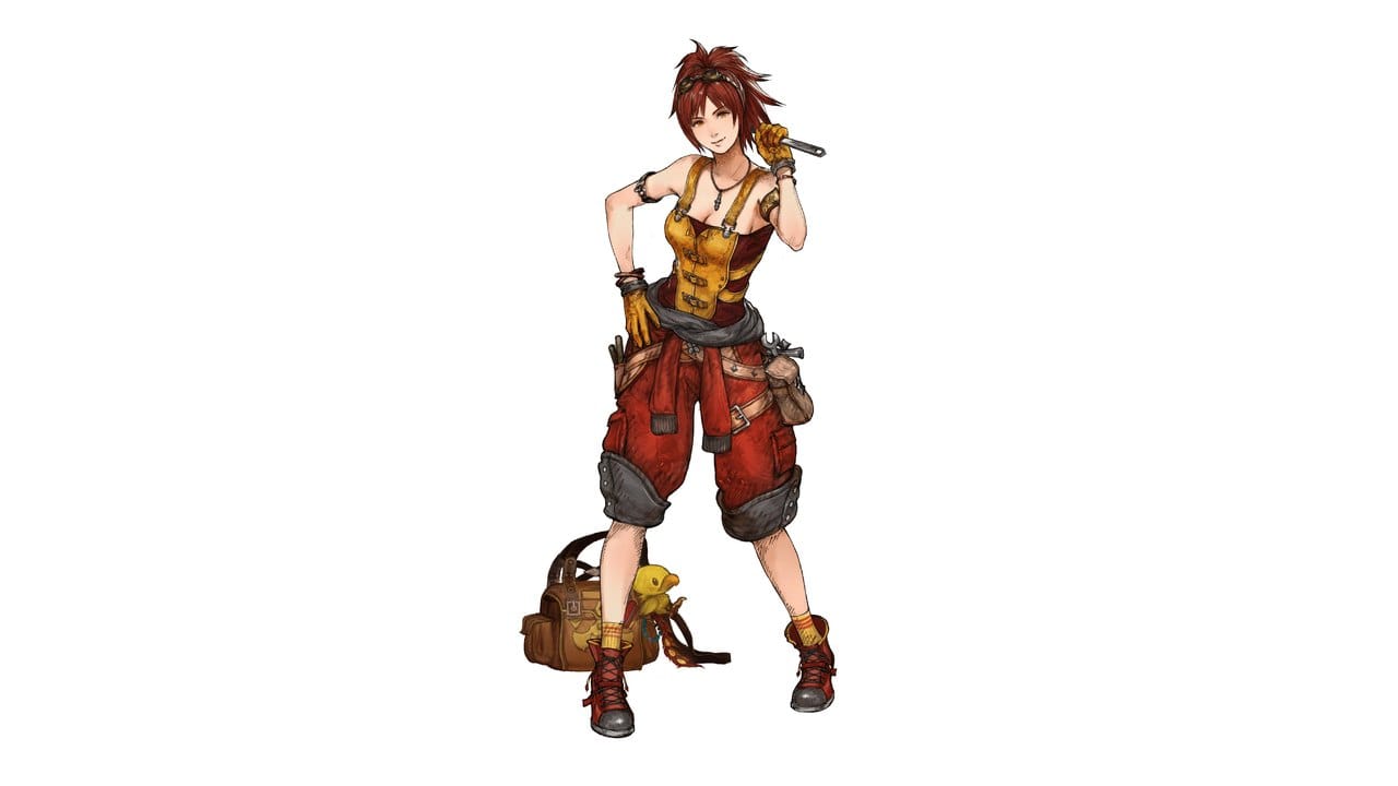 Lid, the airship engineer from Final Fantasy Resonance, holding a wrench