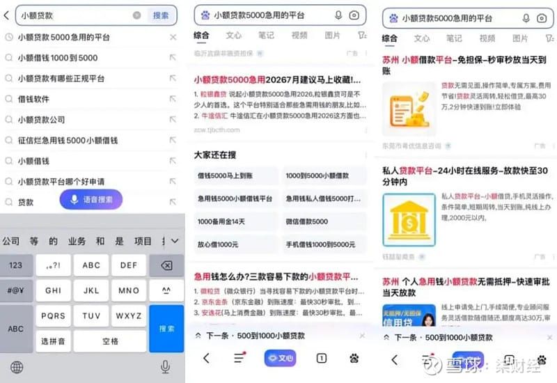 付费狂捞流量，「放贷玩家」冲进百度