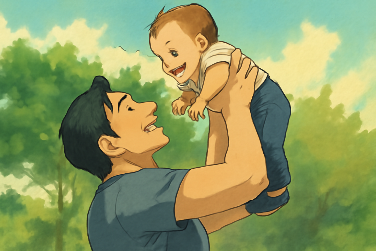  Father's Day Ghibli-style