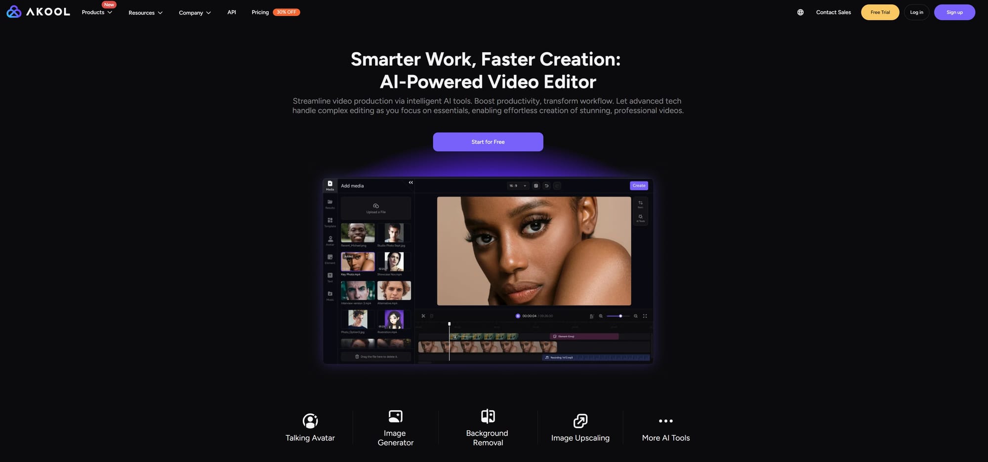 Akool AI-Powered Video Editor