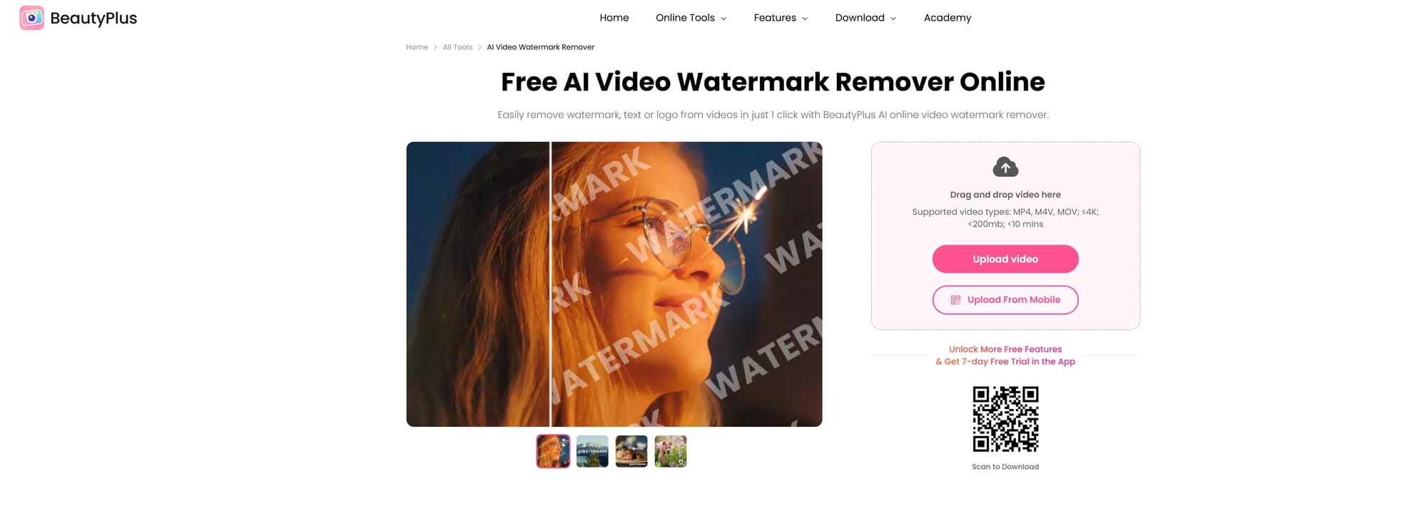 Beautyplus Video Watermark Remover
