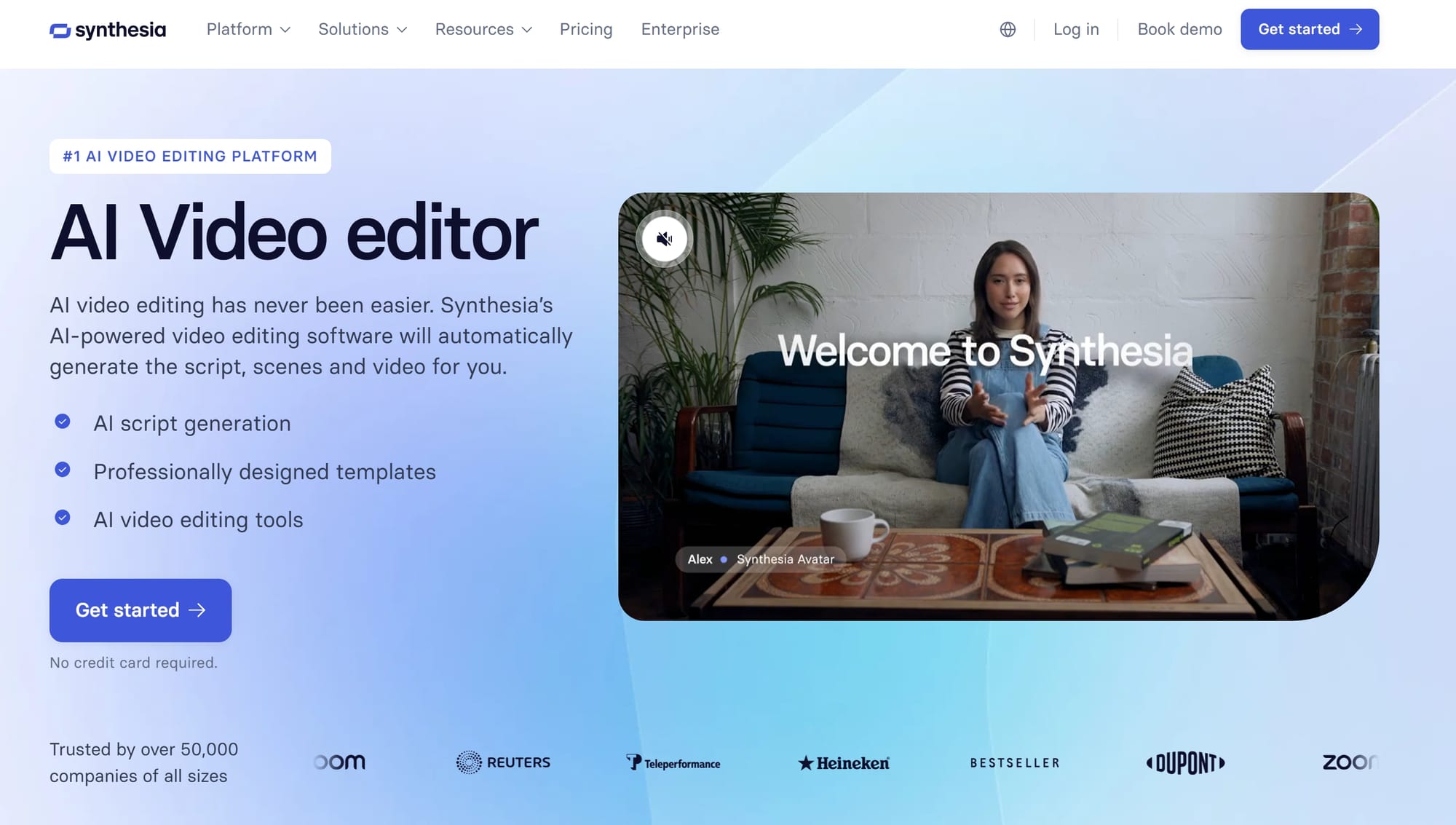 Synthesia AI Video Editor