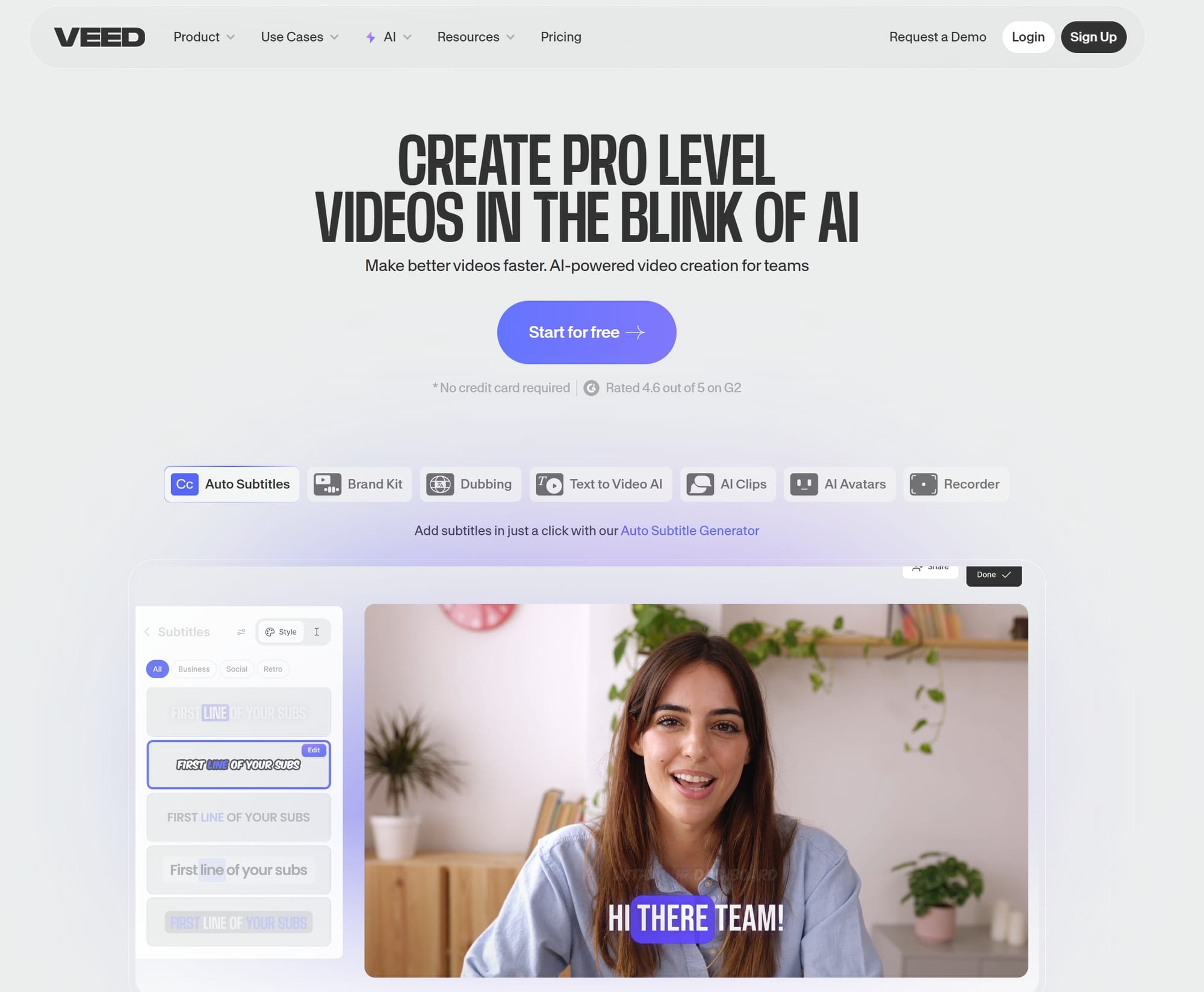 Veed.io – Best AI Video Editor