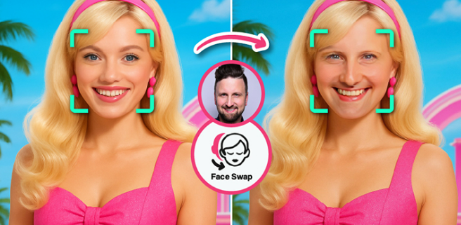 Face swap movie character