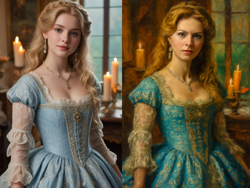 Woman AI oil painting generator