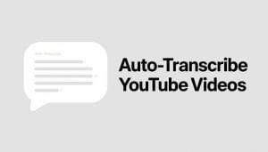 YouTube transcript generator