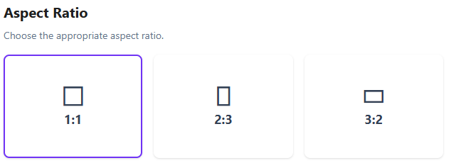 Select the aspect ratio