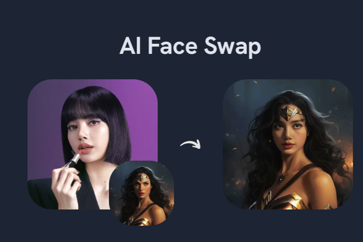 AI face swap image