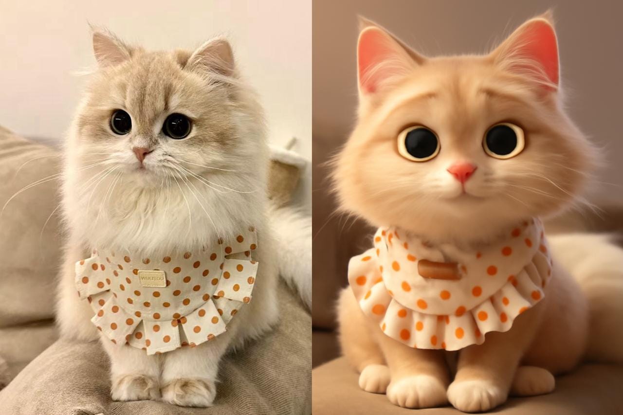 Cat pixar style