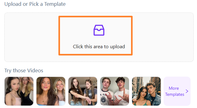 Upload original video for multiple face swap