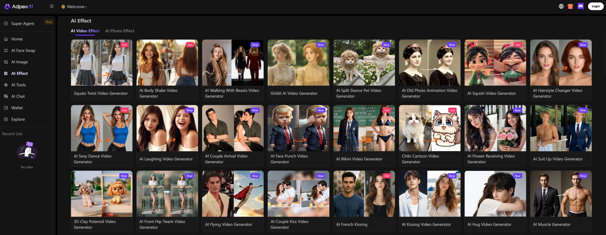 AdpexAI Video Effects