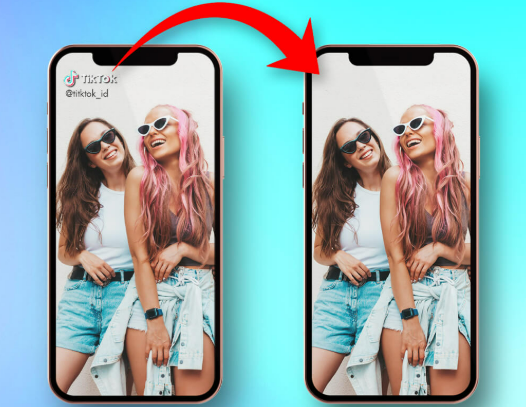 TikTok watermark on iPhone