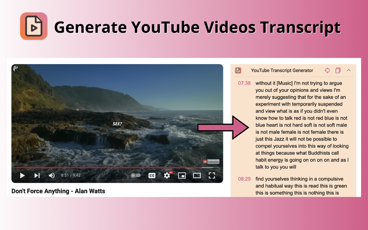 YouTube Transcript Generation