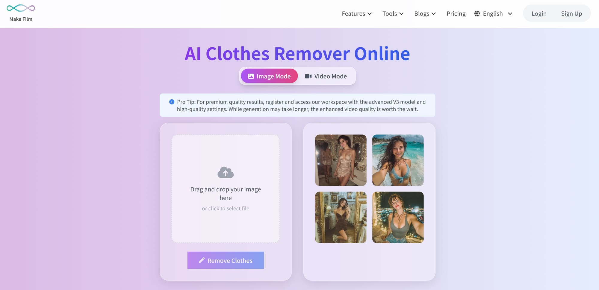 Makefilm Clothes Remover