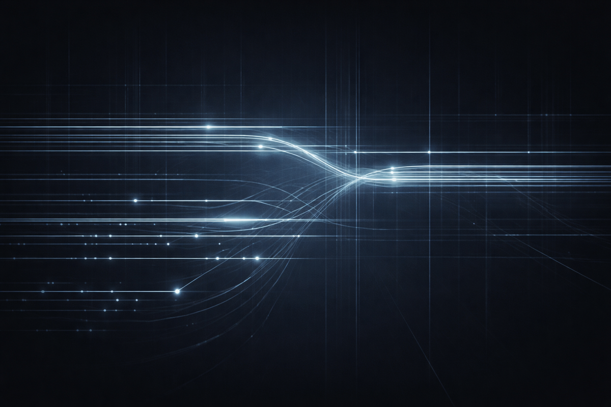 Regulatory signal grid showing expanded legal scope outpacing delayed operational execution, with fragmented processing and audit checkpoints
