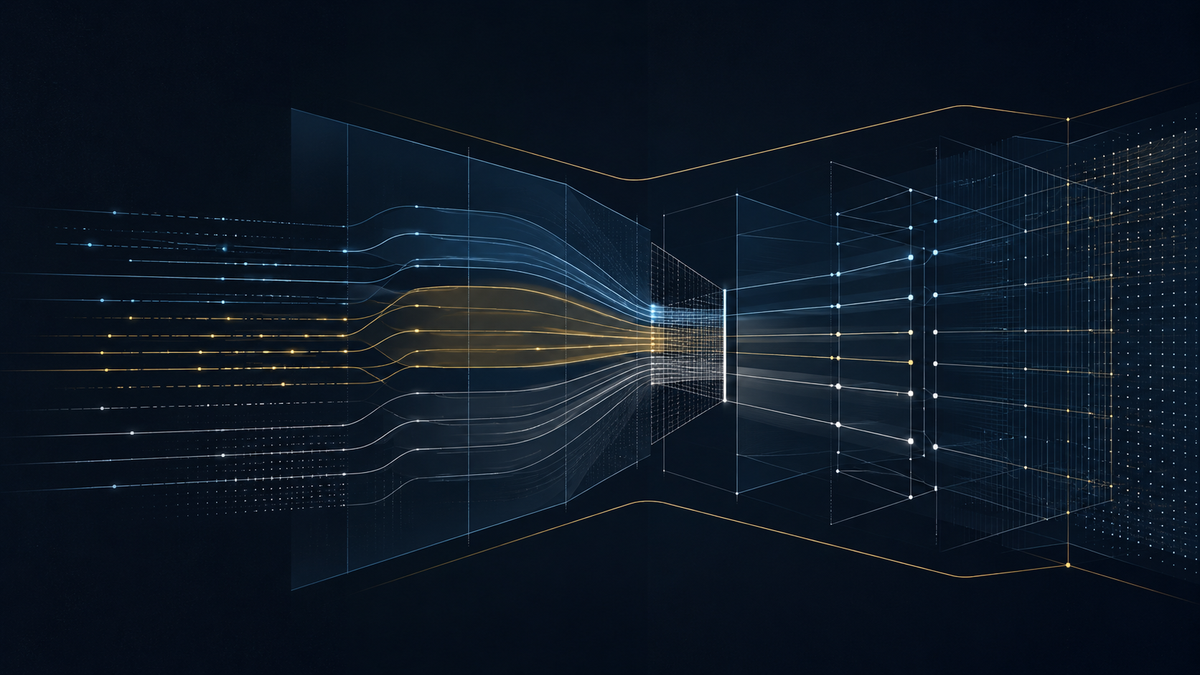 EU child safety online report visualized as age-tiered data flows moving through a controlled verification checkpoint.