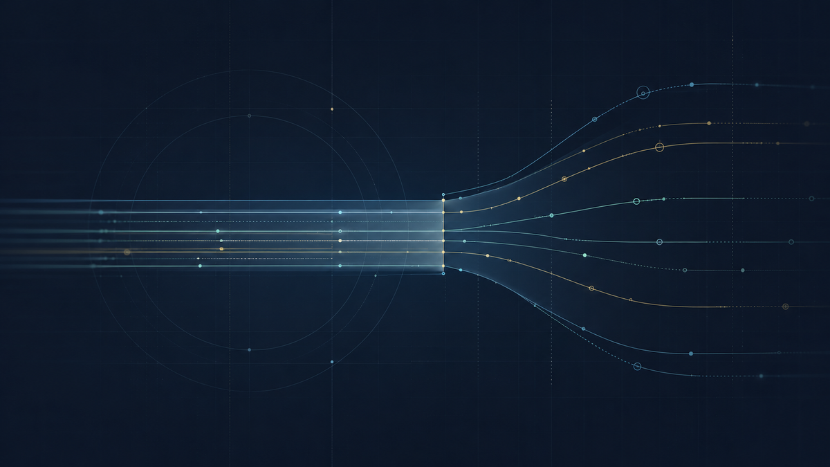 Part D Premium Stabilization Demonstration shown as aligned data streams separating into multiple 2027 pathways.