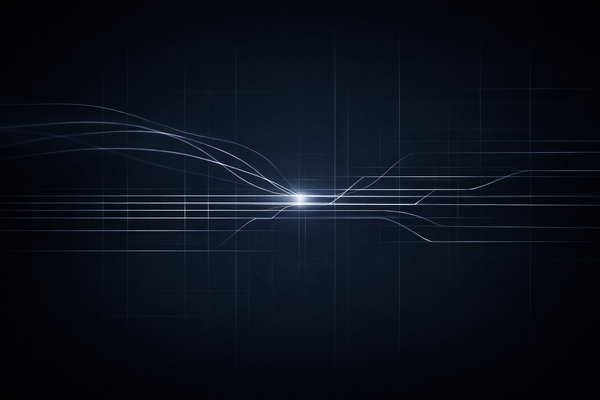 AI governance constraints intersect with federal procurement structure, showing layered signals, controlled tension, and contract-bound system alignment within a regulatory grid.