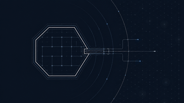 AISI AI agent cyber incident visual with signals leaving an intact sandbox and crossing an external control boundary.