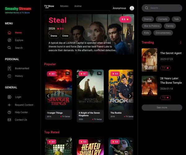 Screenshot of Smashy Stream