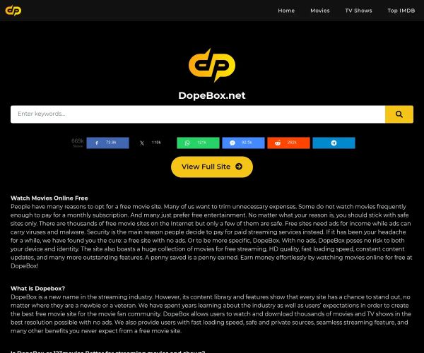 Screenshot of DopeBox