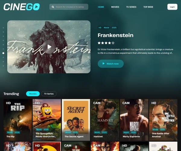 Screenshot of CineGo