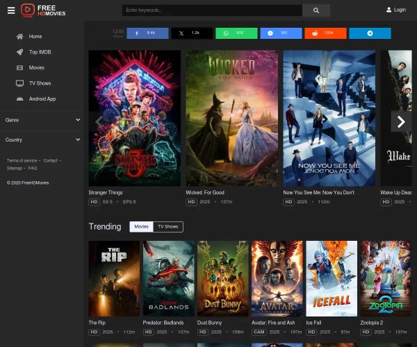 Screenshot of FreeHDMovies