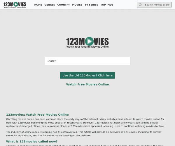Screenshot of 123Movies