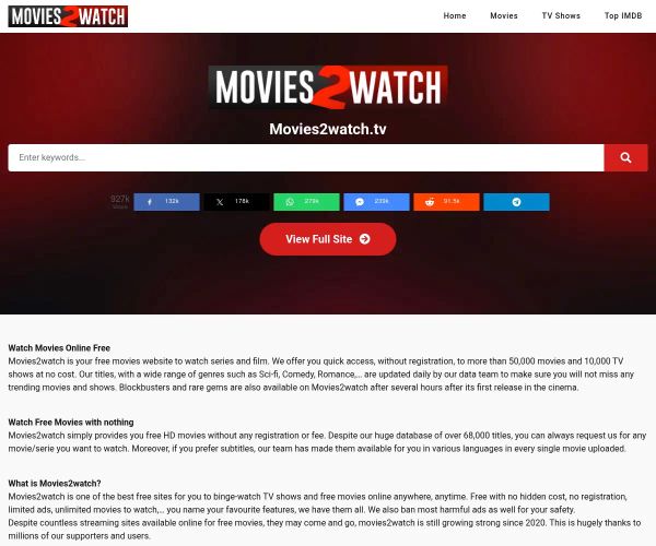 Screenshot of Movies2Watch