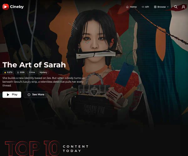 Screenshot of Cineby