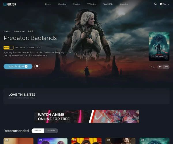 Screenshot of Flixtor