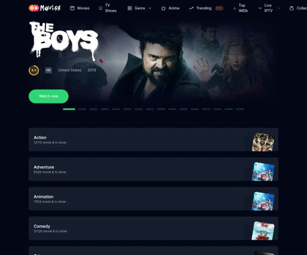 Screenshot of Movish