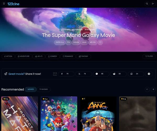 Screenshot of 123Cine